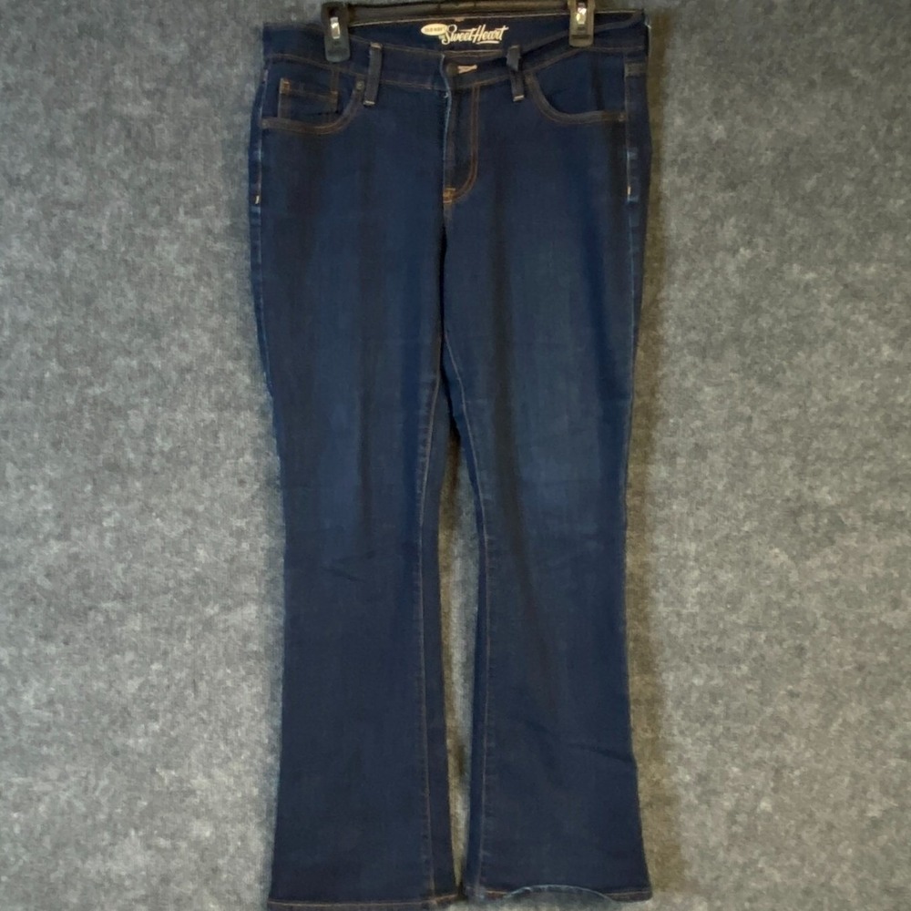 Old‎ Navy The Sweetheart Bootcut Jeans Women 8 Regular Dark Wash Stretch Boho